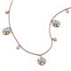3 - Inara Fine Unseen 0.75 ctw Pear Shape Blue Topaz accented Round & Rose Cut Natural Diamond Floral Necklace 
