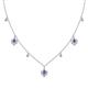 1 - Inara Fine Unseen 0.75 ctw Pear Shape Iolite accented Round & Rose Cut Natural Diamond Floral Necklace 