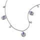 3 - Inara Fine Unseen 0.75 ctw Pear Shape Iolite accented Round & Rose Cut Natural Diamond Floral Necklace 