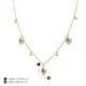 4 - Inara Fine Unseen 0.75 ctw Pear Shape Iolite accented Round & Rose Cut Natural Diamond Floral Necklace 