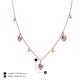 4 - Inara Fine Unseen 0.75 ctw Pear Shape Iolite accented Round & Rose Cut Natural Diamond Floral Necklace 