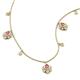 3 - Inara Fine Unseen 0.75 ctw Pear Shape Pink Tourmaline accented Round & Rose Cut Natural Diamond Floral Necklace 