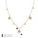 4 - Inara Fine Unseen 0.75 ctw Pear Shape Pink Tourmaline accented Round & Rose Cut Natural Diamond Floral Necklace 
