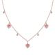 1 - Inara Fine Unseen 0.75 ctw Pear Shape Pink Tourmaline accented Round & Rose Cut Natural Diamond Floral Necklace 
