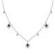 1 - Inara Fine Unseen 0.75 ctw Pear Shape Red Garnet accented Round & Rose Cut Natural Diamond Floral Necklace 