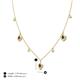 4 - Inara Fine Unseen 0.75 ctw Pear Shape Red Garnet accented Round & Rose Cut Natural Diamond Floral Necklace 