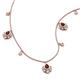 3 - Inara Fine Unseen 0.75 ctw Pear Shape Red Garnet accented Round & Rose Cut Natural Diamond Floral Necklace 