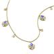 3 - Inara Fine Unseen 0.75 ctw Pear Shape Tanzanite accented Round & Rose Cut Natural Diamond Floral Necklace 