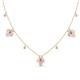 1 - Ayla Fine Unseen 1.00 ctw Pear Shape Pink Sapphire accented Baguette & Rose Cut Natural Diamond Floral Necklace 