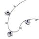 3 - Ayla Fine Unseen 2.00 ctw Pear Shape Blue Sapphire accented Baguette & Rose Cut Natural Diamond Floral Necklace 