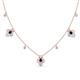 1 - Ayla Fine Unseen 2.00 ctw Pear Shape Blue Sapphire accented Baguette & Rose Cut Natural Diamond Floral Necklace 