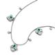 3 - Ayla Fine Unseen 1.00 ctw Pear Shape Emerald accented Baguette & Rose Cut Natural Diamond Floral Necklace 