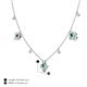 4 - Ayla Fine Unseen 1.00 ctw Pear Shape Emerald accented Baguette & Rose Cut Natural Diamond Floral Necklace 