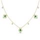 1 - Ayla Fine Unseen 1.00 ctw Pear Shape Emerald accented Baguette & Rose Cut Natural Diamond Floral Necklace 