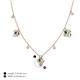 4 - Ayla Fine Unseen 1.00 ctw Pear Shape Emerald accented Baguette & Rose Cut Natural Diamond Floral Necklace 