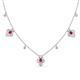 1 - Ayla Fine Unseen 2.00 ctw Pear Shape Ruby accented Baguette & Rose Cut Natural Diamond Floral Necklace 