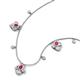 3 - Ayla Fine Unseen 2.00 ctw Pear Shape Ruby accented Baguette & Rose Cut Natural Diamond Floral Necklace 