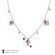 4 - Ayla Fine Unseen 2.00 ctw Pear Shape Ruby accented Baguette & Rose Cut Natural Diamond Floral Necklace 