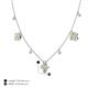 4 - Ayla Fine Unseen 2.00 ctw Pear Shape Yellow Sapphire accented Baguette & Rose Cut Natural Diamond Floral Necklace 