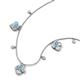 3 - Ayla Fine Unseen 2.00 ctw Pear Shape Blue Topaz accented Baguette & Rose Cut Natural Diamond Floral Necklace 