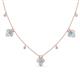 1 - Ayla Fine Unseen 2.00 ctw Pear Shape Blue Topaz accented Baguette & Rose Cut Natural Diamond Floral Necklace 