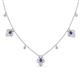 1 - Ayla Fine Unseen 2.00 ctw Pear Shape Iolite accented Baguette & Rose Cut Natural Diamond Floral Necklace 