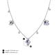 4 - Ayla Fine Unseen 2.00 ctw Pear Shape Iolite accented Baguette & Rose Cut Natural Diamond Floral Necklace 