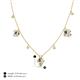 4 - Ayla Fine Unseen 2.00 ctw Pear Shape Iolite accented Baguette & Rose Cut Natural Diamond Floral Necklace 