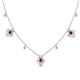 1 - Ayla Fine Unseen 2.00 ctw Pear Shape Red Garnet accented Baguette & Rose Cut Natural Diamond Floral Necklace 