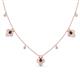 1 - Ayla Fine Unseen 2.00 ctw Pear Shape Red Garnet accented Baguette & Rose Cut Natural Diamond Floral Necklace 