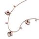 3 - Ayla Fine Unseen 2.00 ctw Pear Shape Red Garnet accented Baguette & Rose Cut Natural Diamond Floral Necklace 
