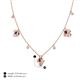 4 - Ayla Fine Unseen 2.00 ctw Pear Shape Red Garnet accented Baguette & Rose Cut Natural Diamond Floral Necklace 