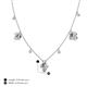 4 - Ayla Fine Unseen 2.00 ctw Pear Shape Smoky Quartz accented Baguette & Rose Cut Natural Diamond Floral Necklace 