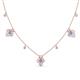 1 - Ayla Fine Unseen 2.00 ctw Pear Shape Tanzanite accented Baguette & Rose Cut Natural Diamond Floral Necklace 