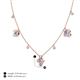 4 - Ayla Fine Unseen 2.00 ctw Pear Shape Tanzanite accented Baguette & Rose Cut Natural Diamond Floral Necklace 