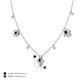 4 - Ayla Fine Unseen 2.00 ctw Pear Shape Blue Sapphire accented Baguette & Rose Cut Natural Diamond Floral Necklace 