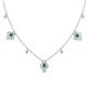 1 - Ayla Fine Unseen 1.00 ctw Pear Shape Emerald accented Baguette & Rose Cut Natural Diamond Floral Necklace 