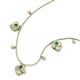 3 - Ayla Fine Unseen 1.00 ctw Pear Shape Emerald accented Baguette & Rose Cut Natural Diamond Floral Necklace 