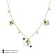 4 - Ayla Fine Unseen 1.00 ctw Pear Shape Emerald accented Baguette & Rose Cut Natural Diamond Floral Necklace 