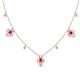 1 - Ayla Fine Unseen 2.00 ctw Pear Shape Ruby accented Baguette & Rose Cut Natural Diamond Floral Necklace 