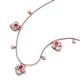3 - Ayla Fine Unseen 2.00 ctw Pear Shape Ruby accented Baguette & Rose Cut Natural Diamond Floral Necklace 