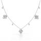 1 - Ayla Fine Unseen 1.00 ctw Pear Shape Natural Diamond accented Baguette & Rose Cut Diamond Floral Necklace 