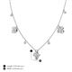 4 - Ayla Fine Unseen 1.00 ctw Pear Shape Natural Diamond accented Baguette & Rose Cut Diamond Floral Necklace 