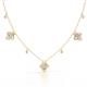 1 - Ayla Fine Unseen 1.00 ctw Pear Shape Natural Diamond accented Baguette & Rose Cut Diamond Floral Necklace 