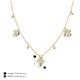 4 - Ayla Fine Unseen 1.00 ctw Pear Shape Natural Diamond accented Baguette & Rose Cut Diamond Floral Necklace 