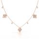1 - Ayla Fine Unseen 1.00 ctw Pear Shape Natural Diamond accented Baguette & Rose Cut Diamond Floral Necklace 