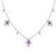 1 - Ayla Fine Unseen 2.00 ctw Pear Shape Amethyst accented Baguette & Rose Cut Natural Diamond Floral Necklace 