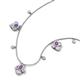 3 - Ayla Fine Unseen 2.00 ctw Pear Shape Amethyst accented Baguette & Rose Cut Natural Diamond Floral Necklace 