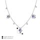 4 - Ayla Fine Unseen 2.00 ctw Pear Shape Amethyst accented Baguette & Rose Cut Natural Diamond Floral Necklace 