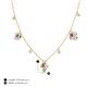 4 - Ayla Fine Unseen 2.00 ctw Pear Shape Amethyst accented Baguette & Rose Cut Natural Diamond Floral Necklace 